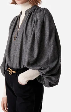Vanessa Bruno Blouse Bell En Laine & Soie