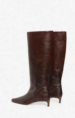 Vanessa Bruno Bottes Hautes Cuir Marron Daily Fabriqué En Italie