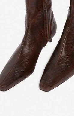 Vanessa Bruno Bottines Cuir Marron Daily Fabriqué En Italie