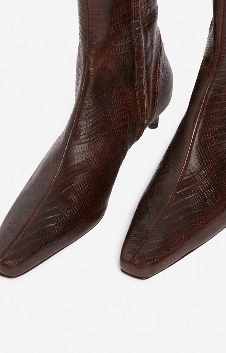 Vanessa Bruno Bottines Cuir Marron Daily Fabriqué En Italie