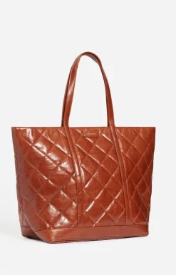 Vanessa Bruno Cabas XL En Cuir Matelassé Zippé Porté u00c9paule