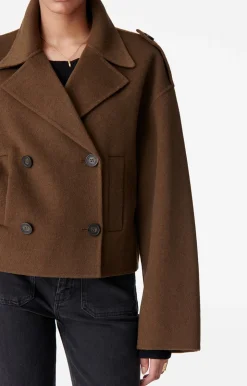 Vanessa Bruno Manteau Beran En Laine Mélangée