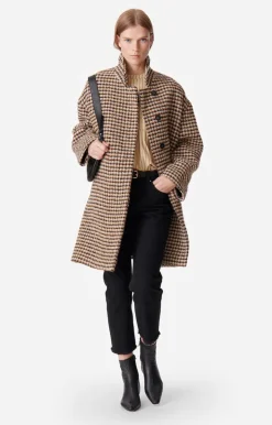 Vanessa Bruno Manteau Maguelone En Alpaga & Laine Mélangés