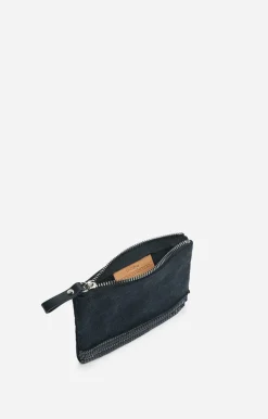 Vanessa Bruno Petite Pochette Zippée En Lin & Sequins