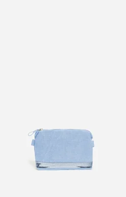 Vanessa Bruno Petite Trousse Zipée En Lin & Sequins