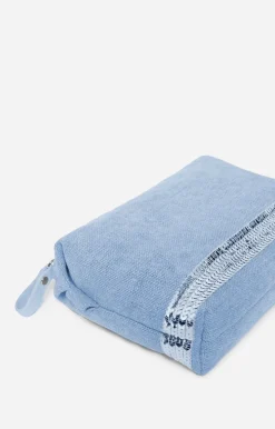 Vanessa Bruno Petite Trousse Zipée En Lin & Sequins