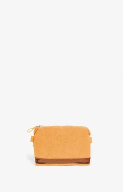 Vanessa Bruno Petite Trousse Zipée En Lin & Sequins
