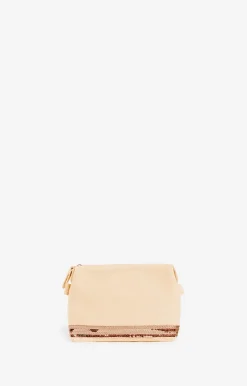 Vanessa Bruno Petite Trousse Zippée En Toile & Sequins