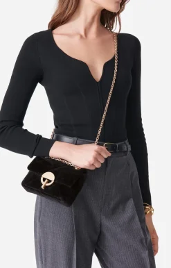 Vanessa Bruno Petit Sac Moon En Velours En Coton Mélangé