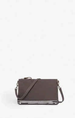 Vanessa Bruno Pochette Zippée En Toile & Sequins